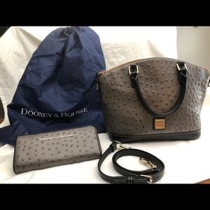 Dooney & Bourke Zip Satchel with matching wallet